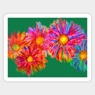 Bright Sketch Flowers Sticker